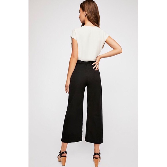 Free People Patti High Rise Cropped Wide Leg Pants - Picture 2 of 8